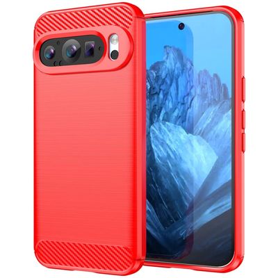 SKALO Google Pixel 9/9 Pro Armor Carbon Iskunkestävä TPU suojakuori