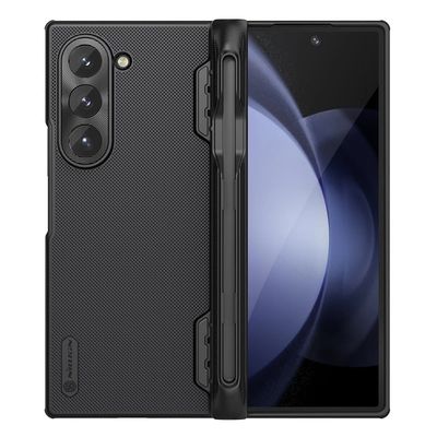 Nillkin Super Frosted Shield Fold Suojakuori Samsung Galaxy Z Fold 6 5G:lle kynällä - musta
