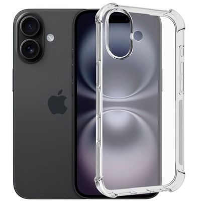 iPhone 16 Plus Skal - Extra Stöttåligt och Slitstarkt Transparent