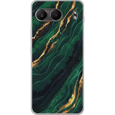 OnePlus Nord 4 Gjennomsiktig deksel Marmor Gull Grønn