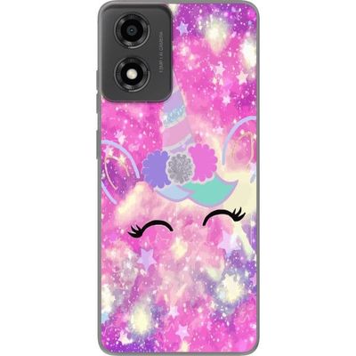Motorola Moto E14 Läpinäkyvä kuori Iloinen Einotyttö