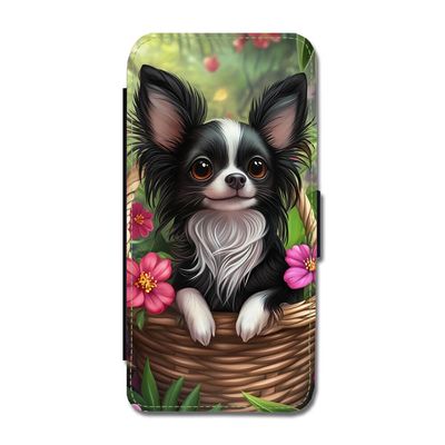 Barne Tegneserie Langhåret Chihuahua Hund Flip-etui Til Samsung Galaxy A16
