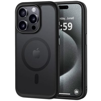 iPhone 15 Pro matt svart Magsafe-deksel