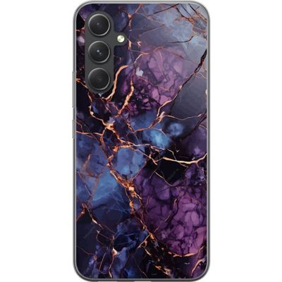 Samsung Galaxy A55 Gennemsigtig cover Marmor Blå Lilla