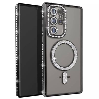 Diamond bling MagSafe skal Samsung Galaxy S25 Ultra - Svart