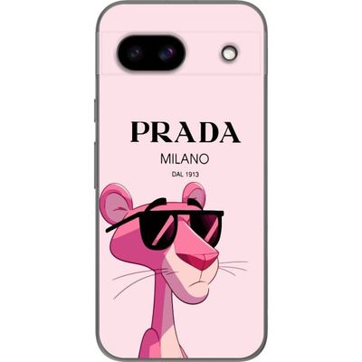 Google Pixel 8a Läpinäkyvä kuori Prada Ruusupantteri