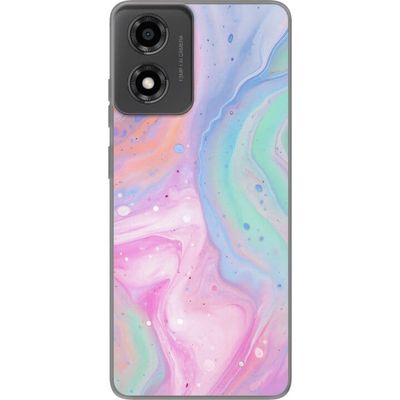 Motorola Moto E14 Läpinäkyvä kuori Pastellimarmori