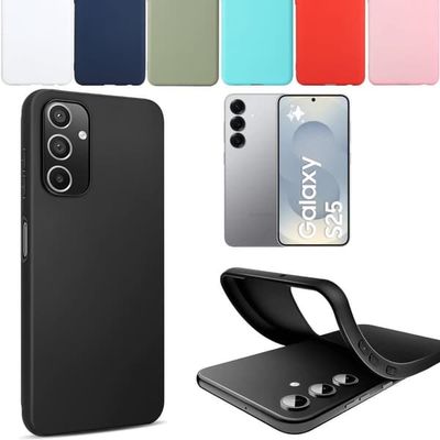 Silikon TPU skal Samsung S25/S255G fodral mobilskal skärmskydd