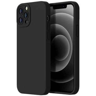 iPhone 12 Pro Max Matt Svart Deksel - Ekstra Kamerabeskytter