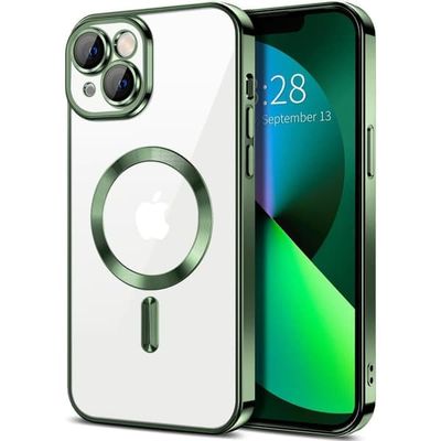 iPhone 15 Cover – Metallisk Cover med Magnetisk Kompatibilitet, Slankt Design - 7 Farver - Grøn