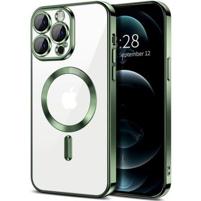 iPhone 15 Pro Max Cover – Metallisk Cover med Magnetisk Kompatibilitet, Slankt Design - 7 Farver - Grøn