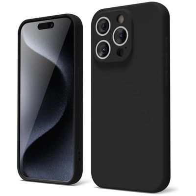 iPhone 15 Pro Matt Svart Deksel - Ekstra kamerabeskyttelse