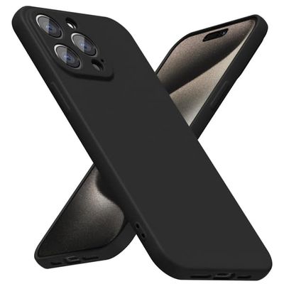 iPhone 15 Pro Max Matt Svart Deksel - Ekstra Kamerabeskytter