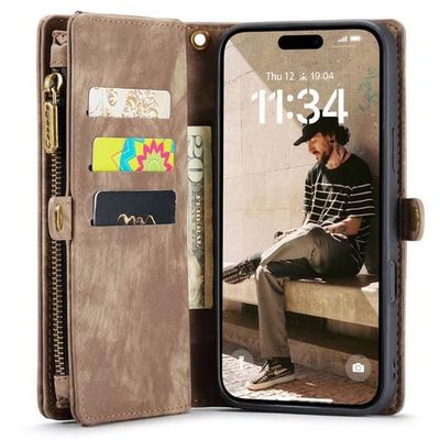 CaseMe mobildeksel 008 8-kort Apple iPhone 17 Pro - Brun