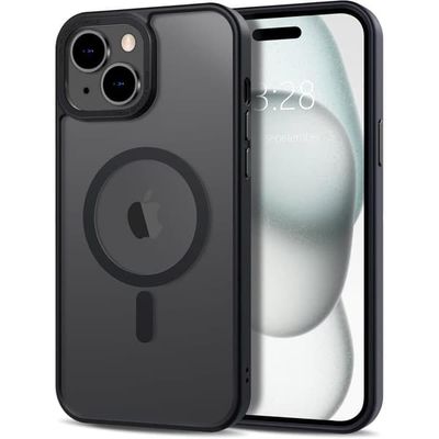 iPhone 14 PLUS Cover - Magsafe Matteret Cover i flere farver - SORT