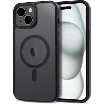 iPhone 12 / iPhone 12 PRO - Magsafe Flerfarvet Matteret Cover - SORT