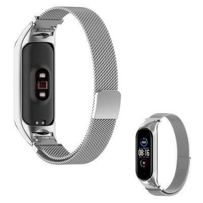 Xiaomi Mi Smart Band 6 / 5 urrem i rustfrit stål - Sølv