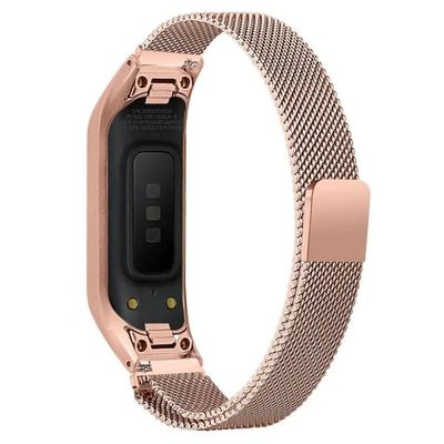 Samsung Galaxy Fit e milanese ruostumattomasta teräksestä valmistettu rannekello - Ruusukulta