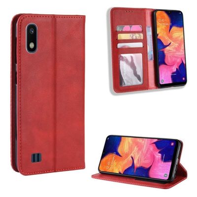 Bofink Vintage läder Samsung Galaxy A10 fodral - Röd