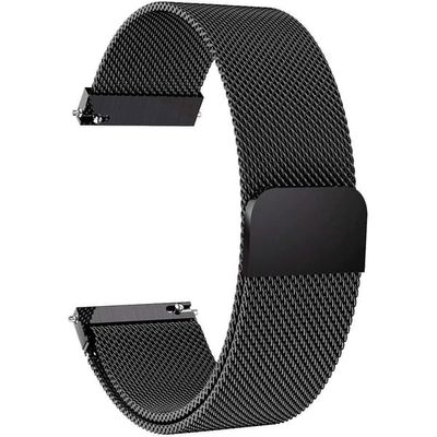 Cool milanesisk rustfrit stål Garmin Forerunner 645 Music / 245 Music - Sort