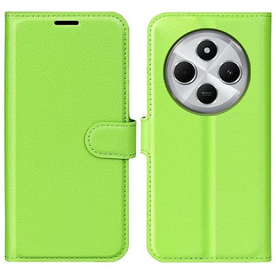 Klassisk Xiaomi Redmi 14R / Xiaomi Redmi 14C flip etui - Grøn