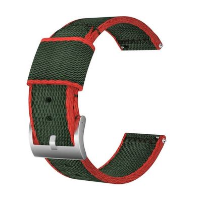 24 mm Bofink® luksus nylon-urrem - Grøn / Rød