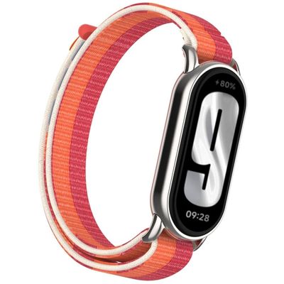 Xiaomi Mi Band 9 / Smart Band 8 Urrem Nylon Loop Justerbar Armbånd - Pæon