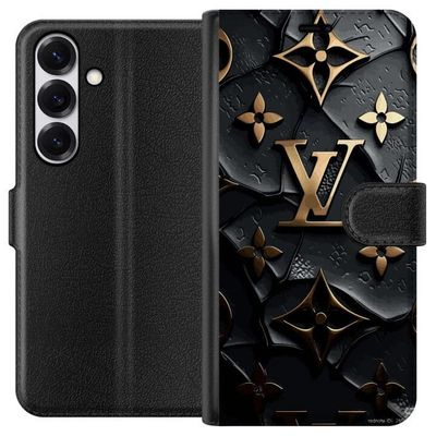 Samsung Galaxy S25 Lommeboketui Louis Vuitton Dark Mode Design Svart Lyx Stil Fashion