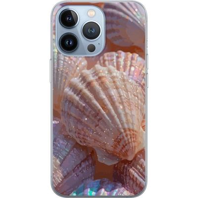 Apple iPhone 13 Pro Gjennomsiktig deksel Sjøsneglskall skinnende design i pastell og glitrende nyanser inspirert av havet, stranden og de vakre farge