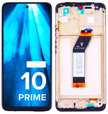 LCD-näyttö + kosketusnäyttö Xiaomi REDMI 10 PRIME, REDMI 10 (21061119DG, 21061119AG) (regeneroitu) musta kehys