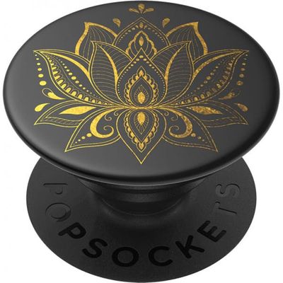 PopSockets PopGrip-fäste, Golden Prana Black