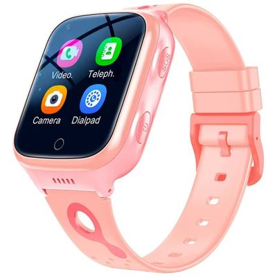 K9H Vandtæt GPS Smartwatch til børn med 4G. GPS-positionering, geo-hegn mm. Lyserød