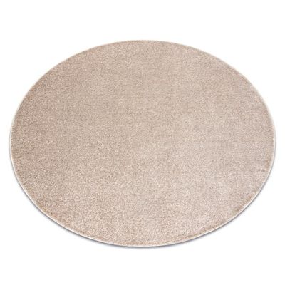 TÆPPER hjul INDUS beige 34 glat, mélange, cirkel 133 cm