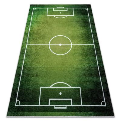 JUNIOR 51307.803 tæppe skal Fodboldbane, fodbold for børn skridsikker - grøn, 140x190 cm