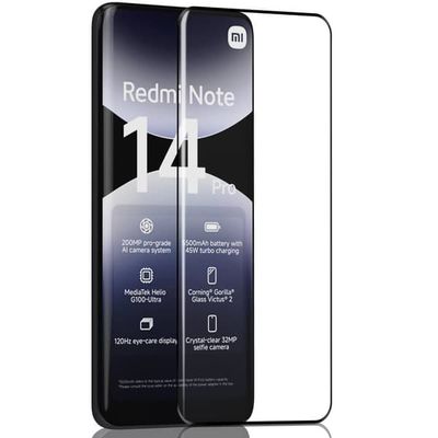 1-Pack Xiaomi Redmi Note 14 Pro Skærmbeskyttelse - Hærdet Glas 9H - Super kvalitet 3D