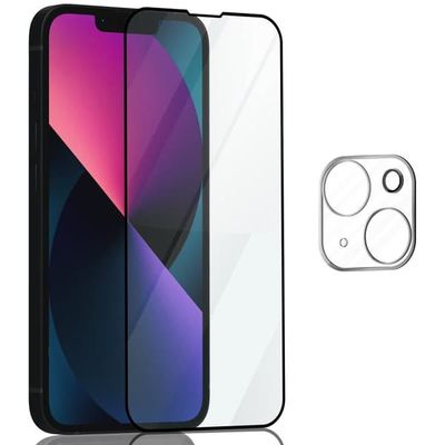 1-Pack ‏‏Iphone 13 Mini Skærmbeskyttelse & 1-Pack linsebeskyttelse - Hærdet Glas 9H - Super kvalitet 3D