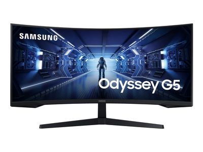 Samsung Odyssey G5 C34G55TWWP - G55T Series - LED-skärm - spel - böjd - 34" - 3440 x 1440 UWQHD @ 165 Hz - VA - 250 cd/m² - 2500:1 - HDR10 - 1 ms - H