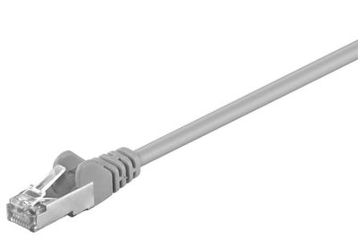 Goobay Kretskabel CAT 5e, F/UTP, grå, 0,5 m kobberbelagt aluminiumtråd (CCA)
