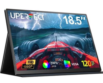 UPERFECT Transporterbart 18,5-tommers Full-HD-skærm med 120 Hz