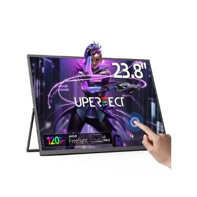 UPERFECT 23,8" Full HD 120Hz bærbar skærm med 10-punkts touch