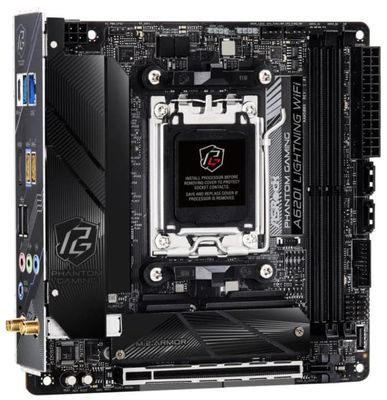 ASROCK Phantom Gaming A620I Lightning WiFi Micro-ATX Socket AM5 AMD A620