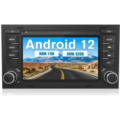 AWESAFE Autoradio Android 13 för Audi A4 B6 B7/S4/RS4 (2000-2012) 1Go+32Go med 7'' Pekskärm med GPS Bluetooth