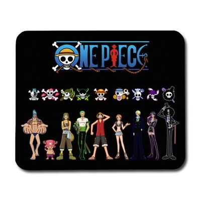 Musmatta: One Piece Pirates, halkfri gummibas, livfull och unik design, perfekt för hemmet eller kontoret