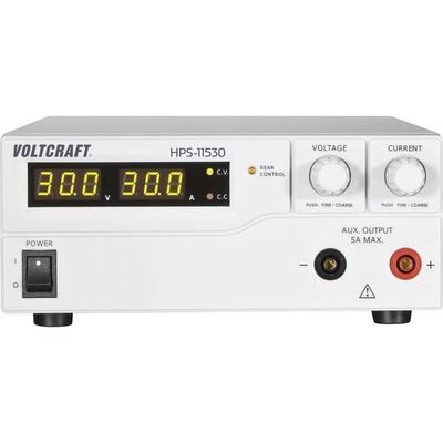 VOLTCRAFT HPS-11530 Laboratorieaggregat, justerbar 1 - 15 V/DC 0 - 30 A 450 W Fjärrkontroll Antal utgångar 1 x