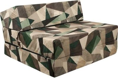 Vikbar madrass - Tvättbart överdrag - 200 cm x 90 cm x 15 cm - Klassisk