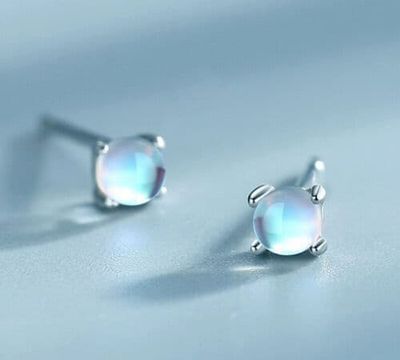 Mermaid Tears 925 Sterling Silver Bead Stud Earrings Womens Girl Jewellery Gift