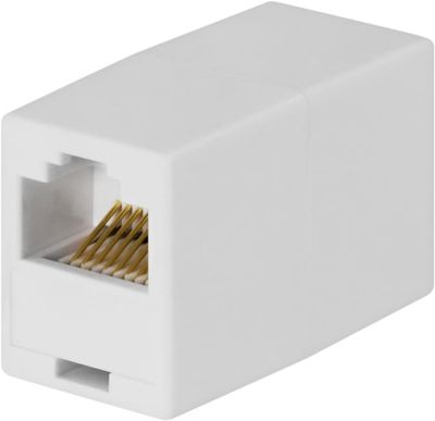 DELTACO Modul-skrueterminal 8P/8C, uskjermet, RJ45,hvit