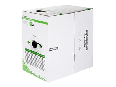 DELTACO - Samlet kabel - 305 m - UTP - CAT 6 - utendørs, solid - svart