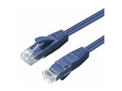 MicroConnect - Nettverkskabel - RJ-45 (hann) til RJ-45 (hann) - 30 cm - UTP - CAT 6 - halogenfri, flertrådet - blå