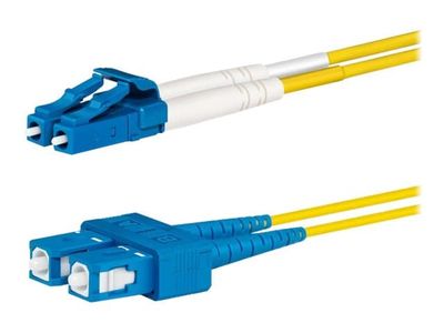 Lanview - Koblingskabel - LC/UPC-enkeltmodus (hann) til SC/UPC-enkeltmodus (hann) - 3 m - 2 mm - fiberoptisk - dupleks - 9 / 125 micron - OS2 - halog